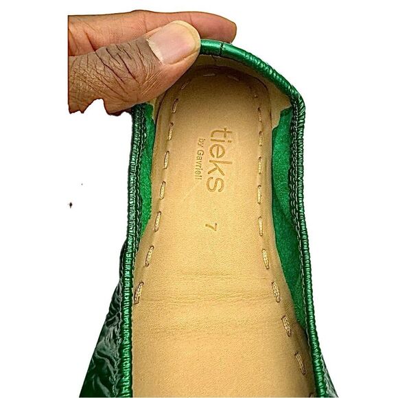 Tieks Emerald Green Ballet Flats by Gavrieli Size 7 Leather – In Hand Ships Now - Picture 6 of 11